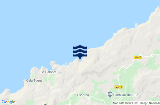 Selva, Spain tide times map