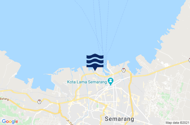 Semarang, Indonesia tide times map