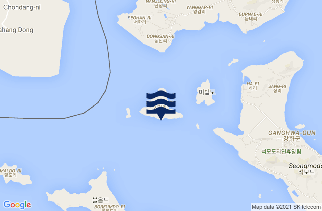 Seogeom-ri, South Korea tide times map