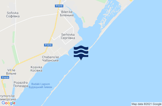 Sergeyevka, Romania tide times map