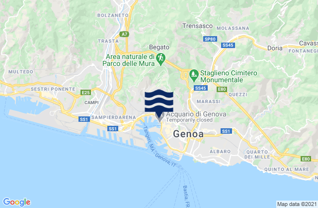 Serra Ricco, Italy tide times map