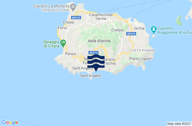 Serrara Fontana, Italy tide times map
