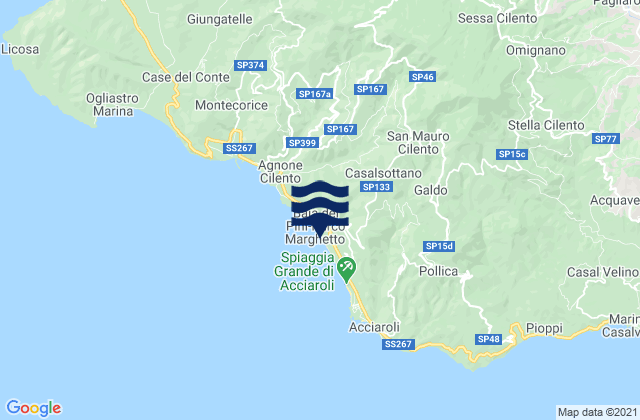 Sessa Cilento, Italy tide times map