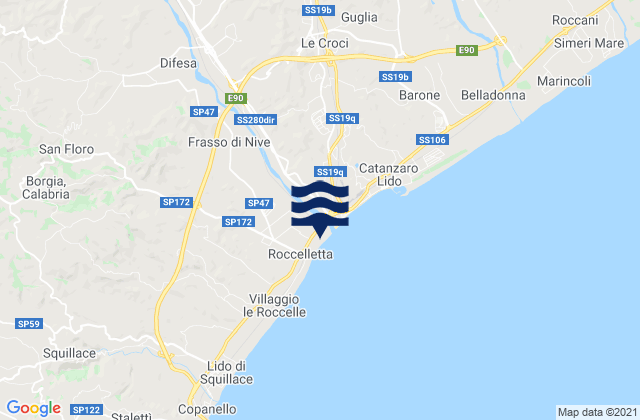 Settingiano, Italy tide times map