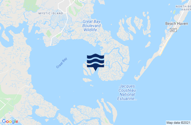 Seven Island (Newmans Thorofare), United States tide chart map