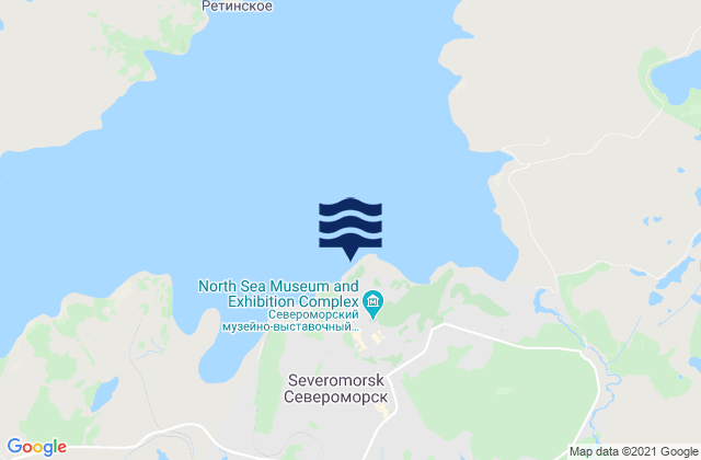 Severomorsk, Russia tide times map