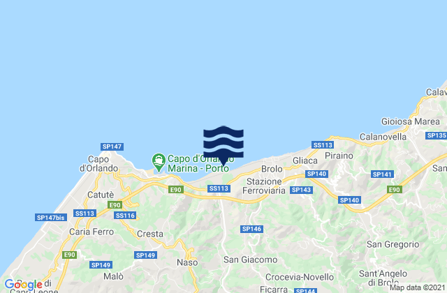 Sfaranda, Italy tide times map