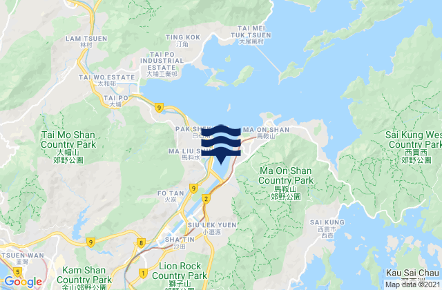 Sha Tin Hoi, Hong Kong tide times map