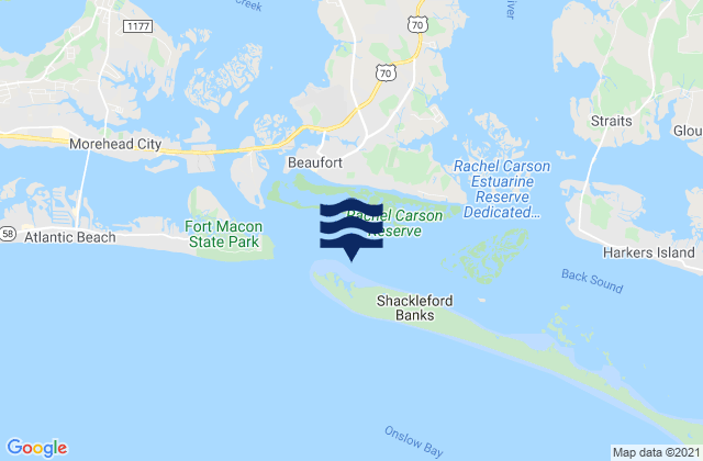 Shackleford Point NE of, United States tide chart map