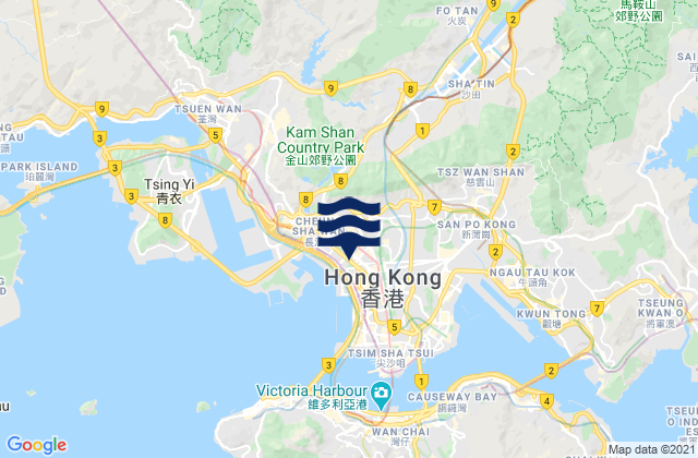 Sham Shui Po, Hong Kong tide times map
