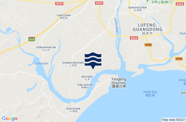 Shangying, China tide times map