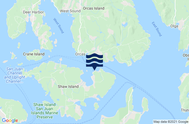 Shaw Island, United States tide chart map