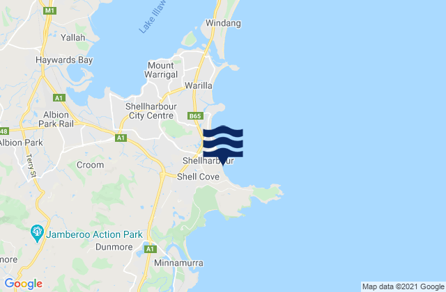 Shellharbour, Australia tide times map
