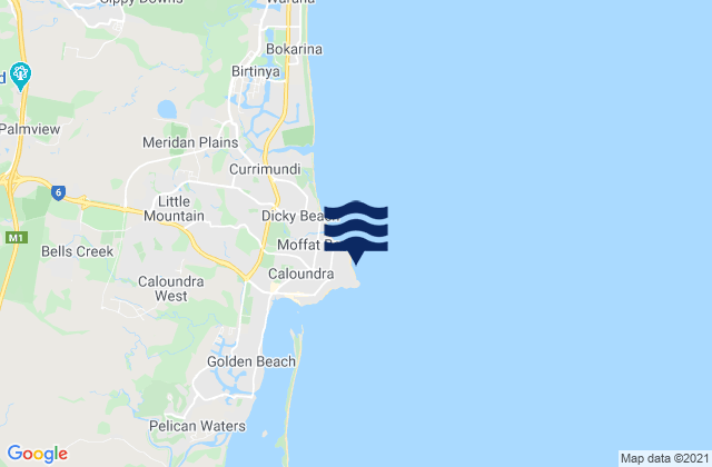 Shelly Beach, Australia tide times map
