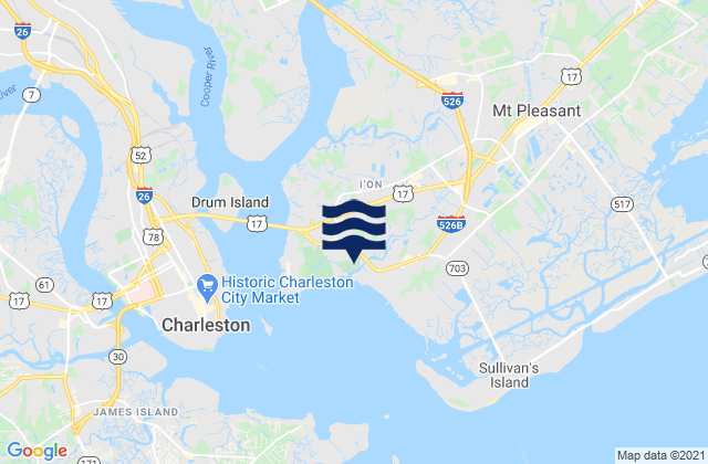 Shem Creek, United States tide chart map