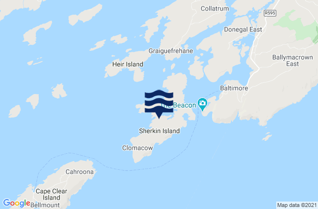 Sherkin Island, Ireland tide times map