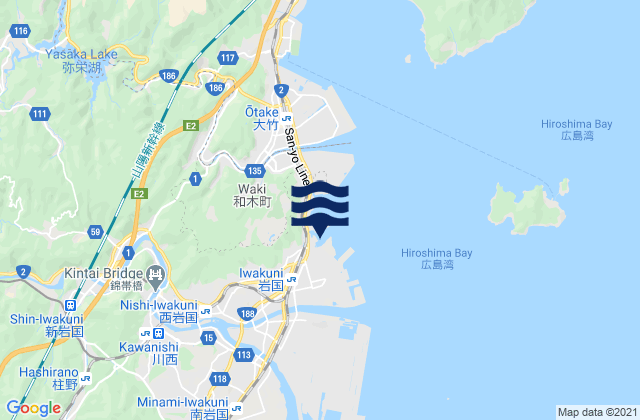 Shimminato, Japan tide times map