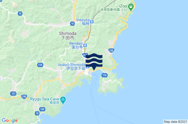Shimoda-shi, Japan tide times map