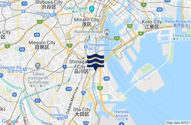 Shinagawa-ku, Japan tide times map