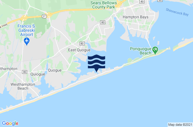 Shinnecock Bay entrance, United States tide chart map