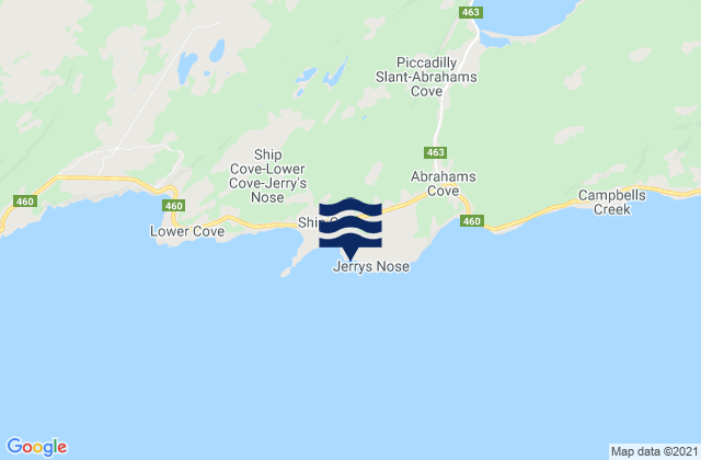 Ship Cove, Canada tide times map