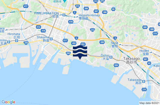 Shirahamacho-usazakiminami, Japan tide times map