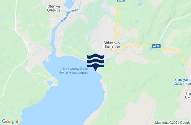 Shkotovo, Russia tide times map