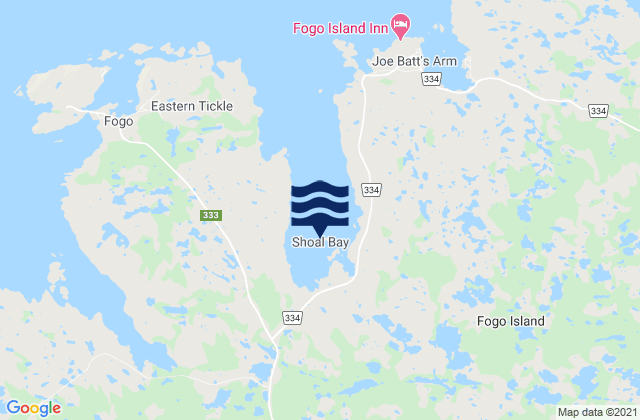 Shoal Bay, Canada tide times map