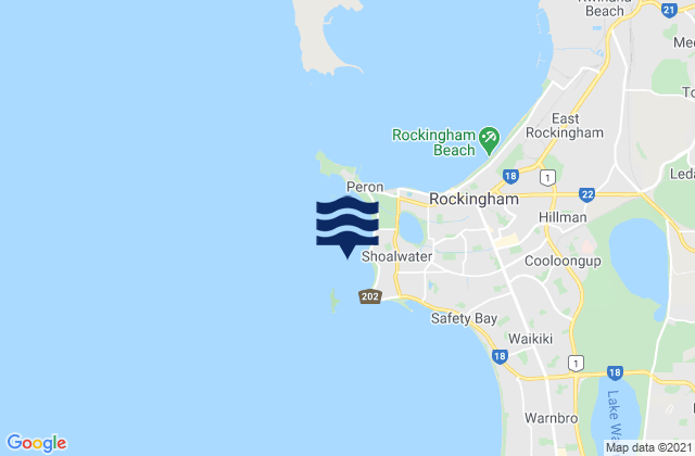 Shoalwater Bay, Australia tide times map