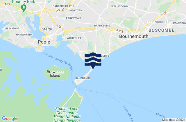 Shore Road Beach, United Kingdom tide times map