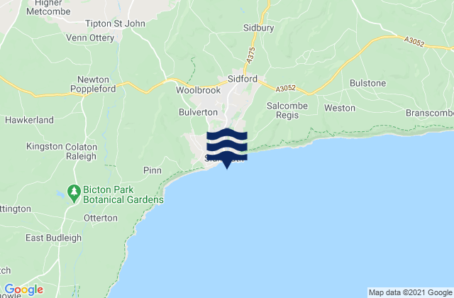 Sidmouth (Lyme Bay), United Kingdom tide times map