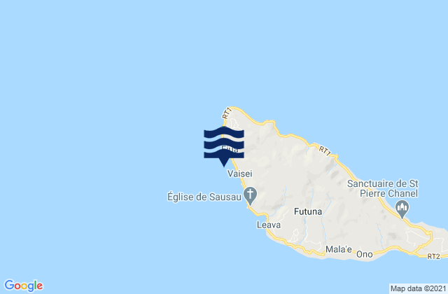 Sigave, Wallis and Futuna tide times map