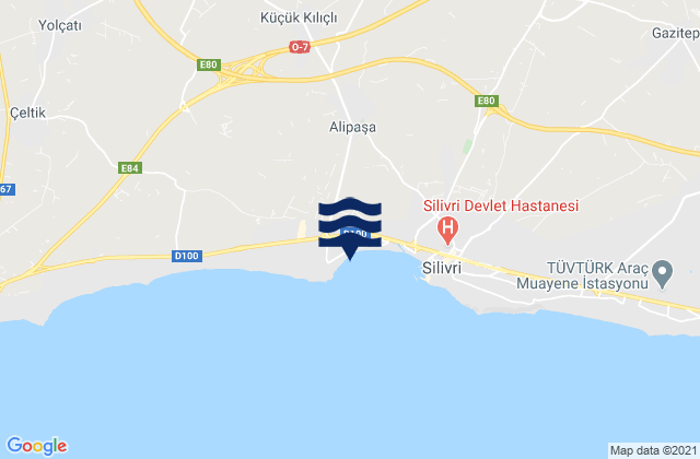 Silivri, Turkey tide times map