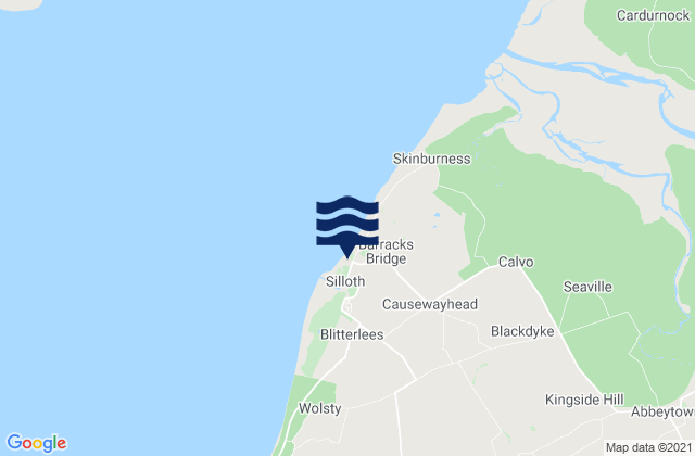 Silloth, United Kingdom tide times map