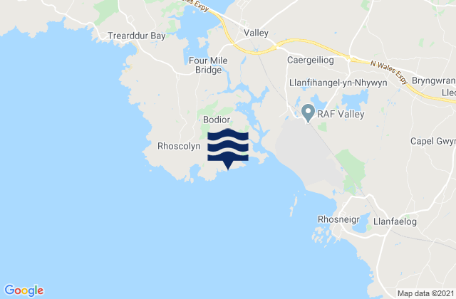 Silver Bay (Holy Island), United Kingdom tide times map