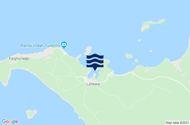 Simanari Bay Nias Island, Indonesia tide times map