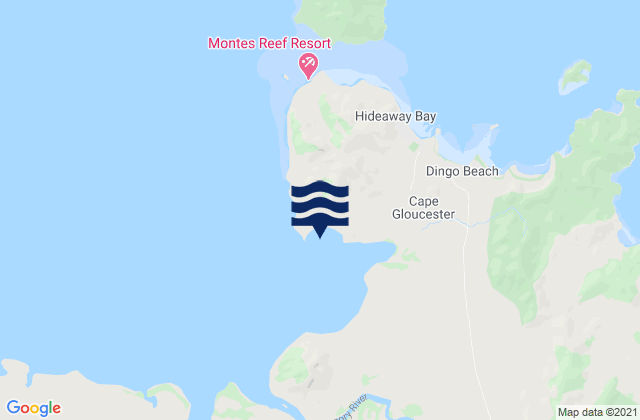 Sinclair Bay, Australia tide times map