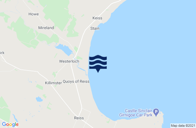 Sinclair's Bay, United Kingdom tide times map