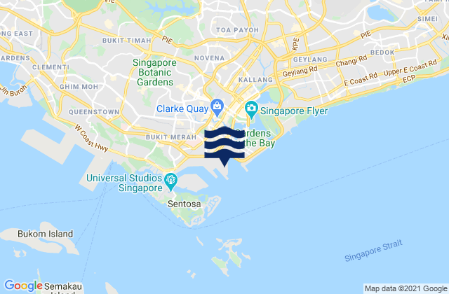 Singapore (Victoria Dock), Singapore tide times map