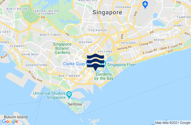 Singapore, Singapore tide times map