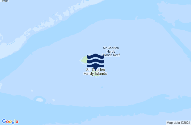Sir Chas Hardy Island, Australia tide times map