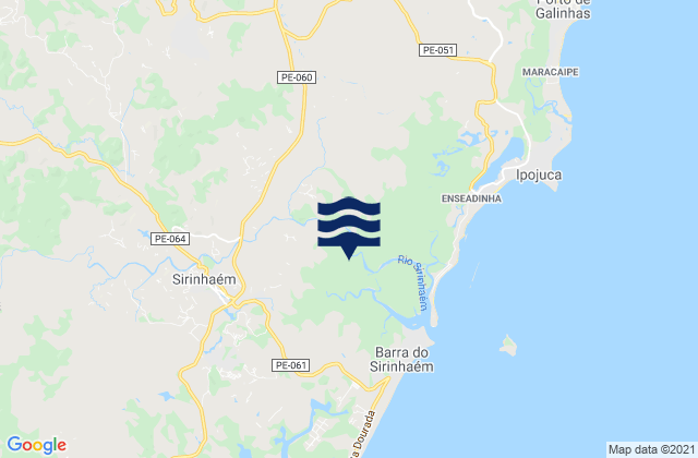 Sirinhaem, Brazil tide times map