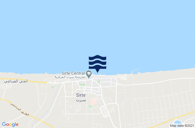 Sirte, Libya tide times map