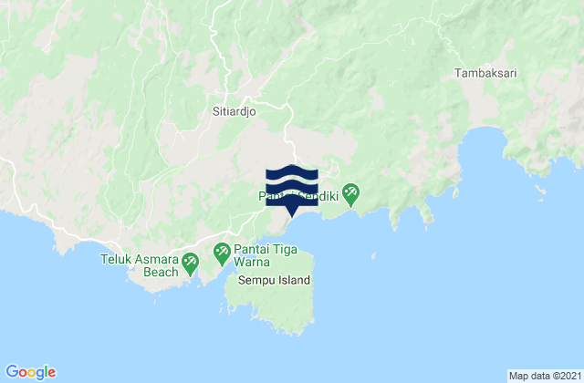 Sitiarjo, Indonesia tide times map