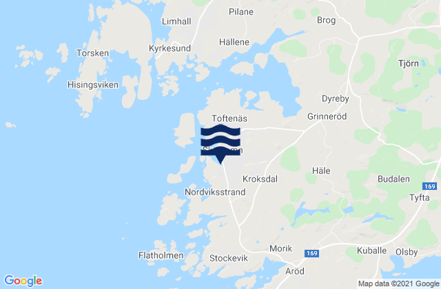 Skaerhamn, Sweden tide times map