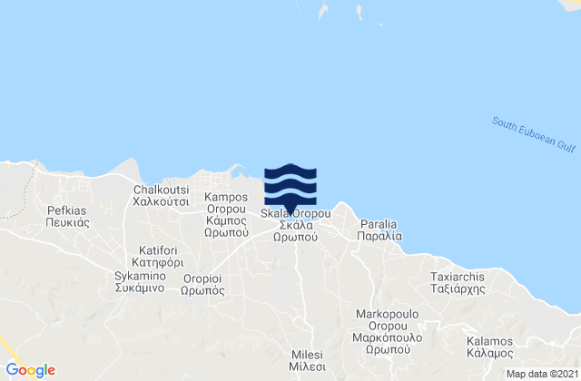 Skala Oropou, Greece tide times map