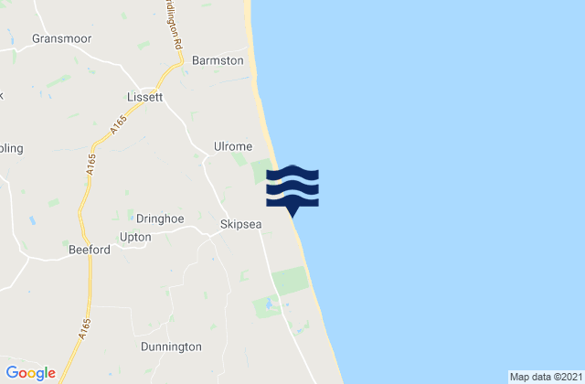 Skipsea Beach, United Kingdom tide times map