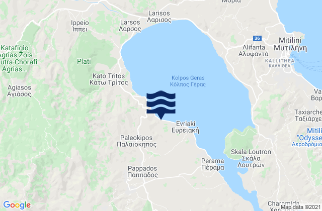 Skopelos, Greece tide times map