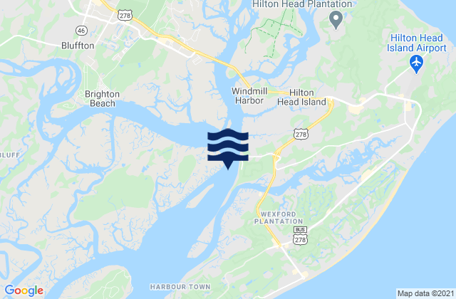 Skull Creek (South Entrance Hilton Head Island), United States tide chart map