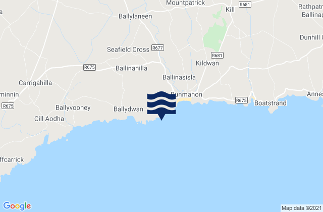 Slippery Island, Ireland tide times map